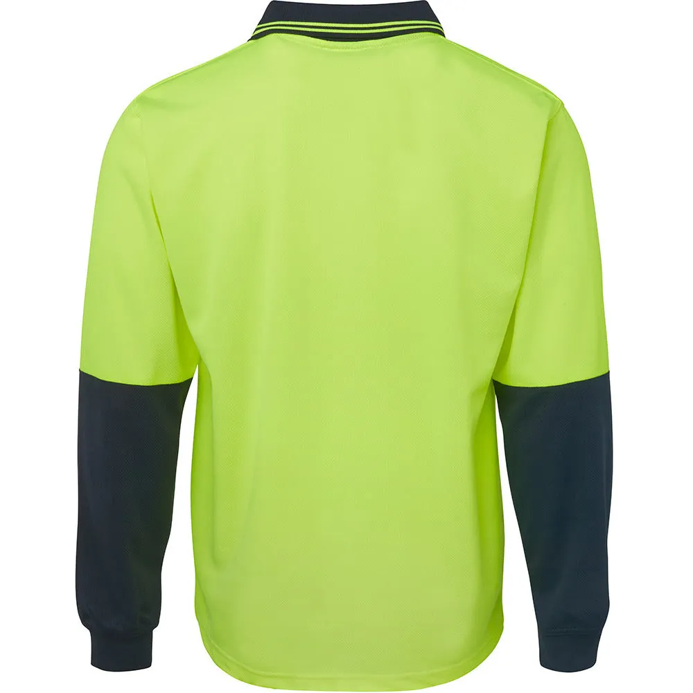 JBs Wear 6HVPL Hi Vis L/S Traditional Polo