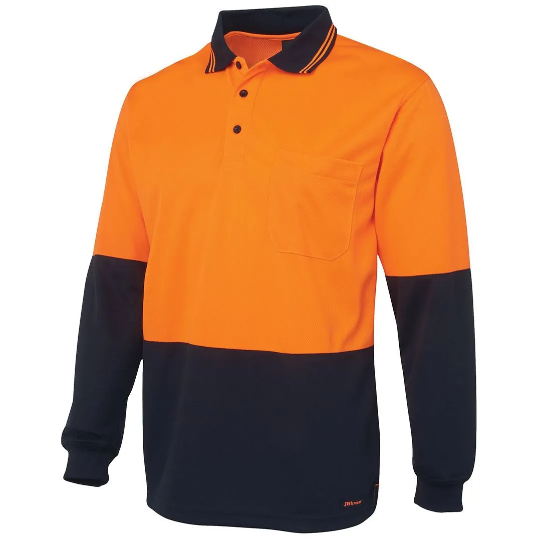JBs Wear 6HVPL Hi Vis L/S Traditional Polo