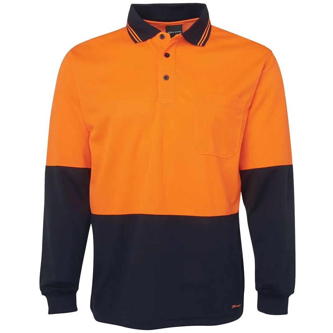 JBs Wear 6HVPL Hi Vis L/S Traditional Polo