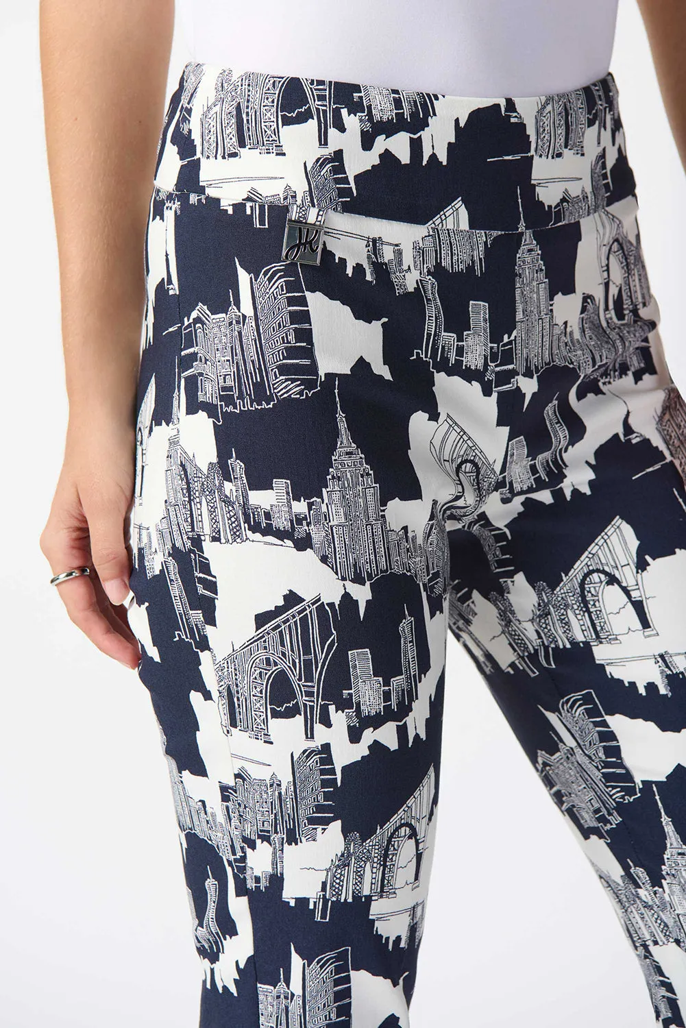 Joseph Ribkoff Millennium Scenery Print Cropped Pants Jr242212