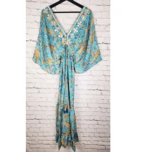 Kaftan maxi dress,Caftan dress,Boho dress , Summer party dress, loose dress,Cocktail party kaftan,Festival wear,One Size Caftan