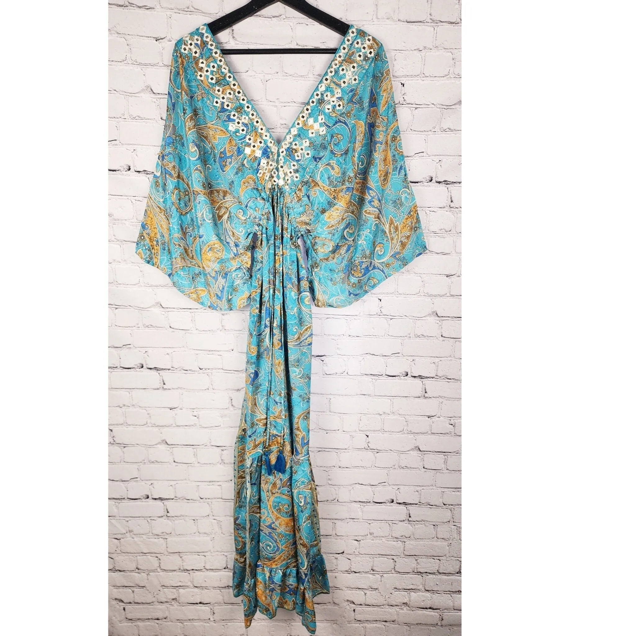 Kaftan maxi dress,Caftan dress,Boho dress , Summer party dress, loose dress,Cocktail party kaftan,Festival wear,One Size Caftan