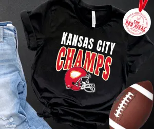 Kansas City Champs Black Tee or Sweatshirt