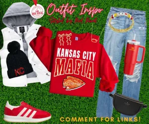 Kansas City MAFIA Red/Gold Zebra ARROWHEAD Red Tee or Sweatshirt
