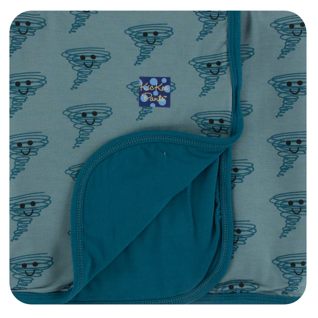 KicKee Pants Dusty Sky Happy Tornado Stroller Blanket