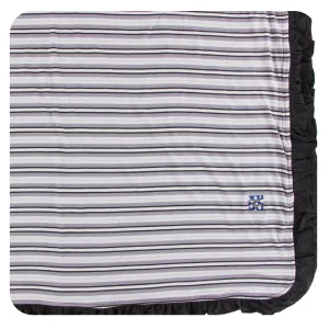 KicKee Pants India Pure Stripe Ruffle Toddler Blanket