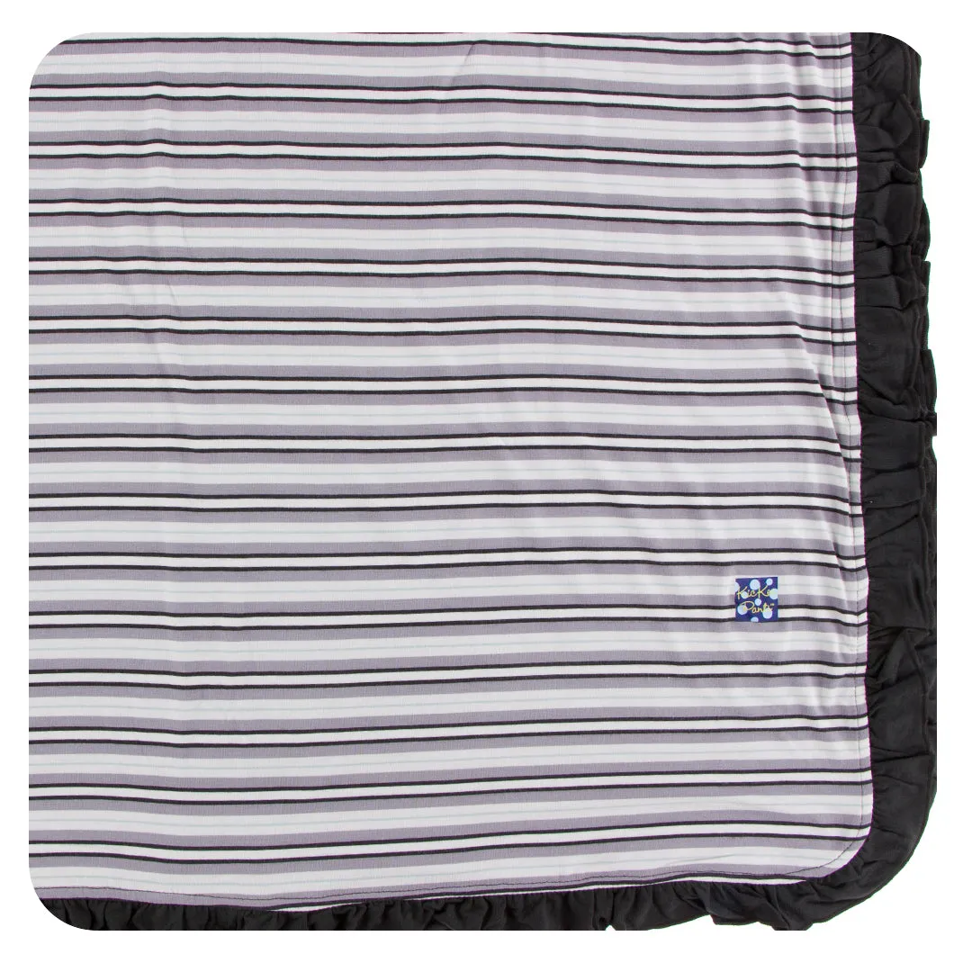 KicKee Pants India Pure Stripe Ruffle Toddler Blanket