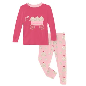 KicKee Pants Long Sleeve PJ Set (Lotus Hay Bales)