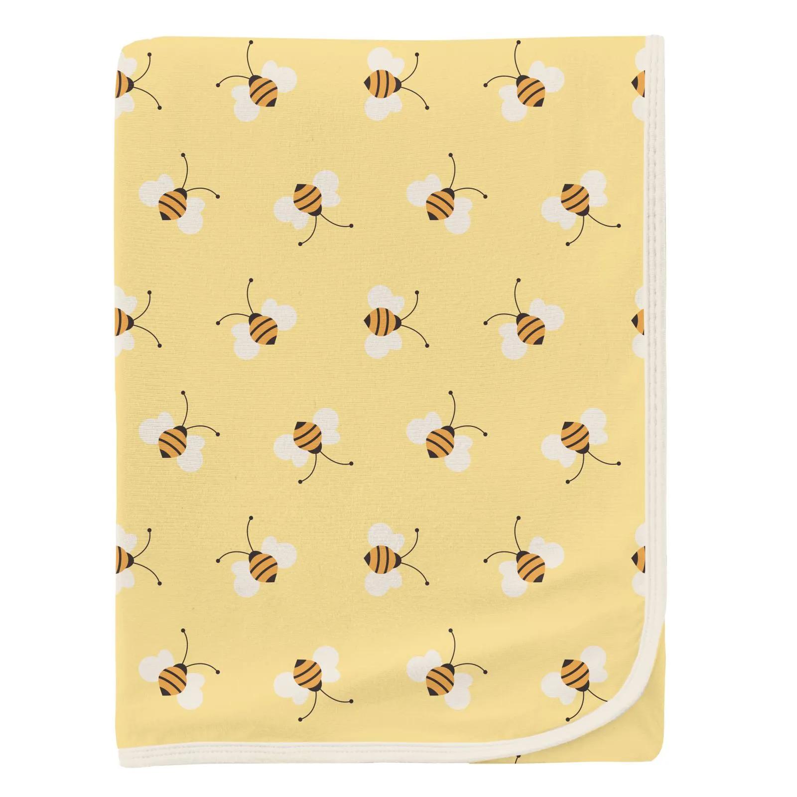 KicKee Pants Wallaby Bees Print Swaddling Blanket