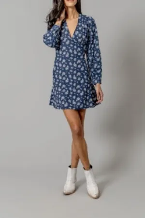 Kimes Ranch Women's Georgina Blue with White Floral Print Dress