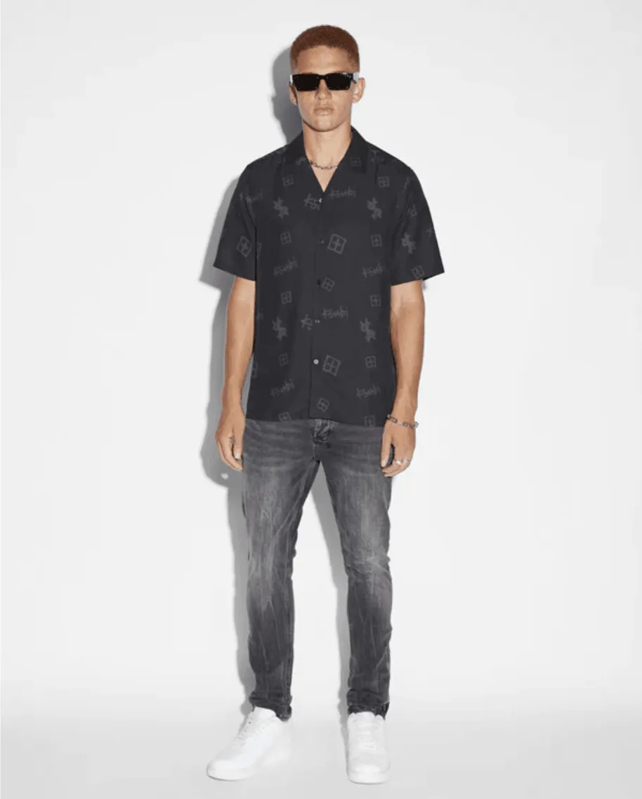 KSUBI Kash Box Resort Coal Short Sleeve Shirt - Black