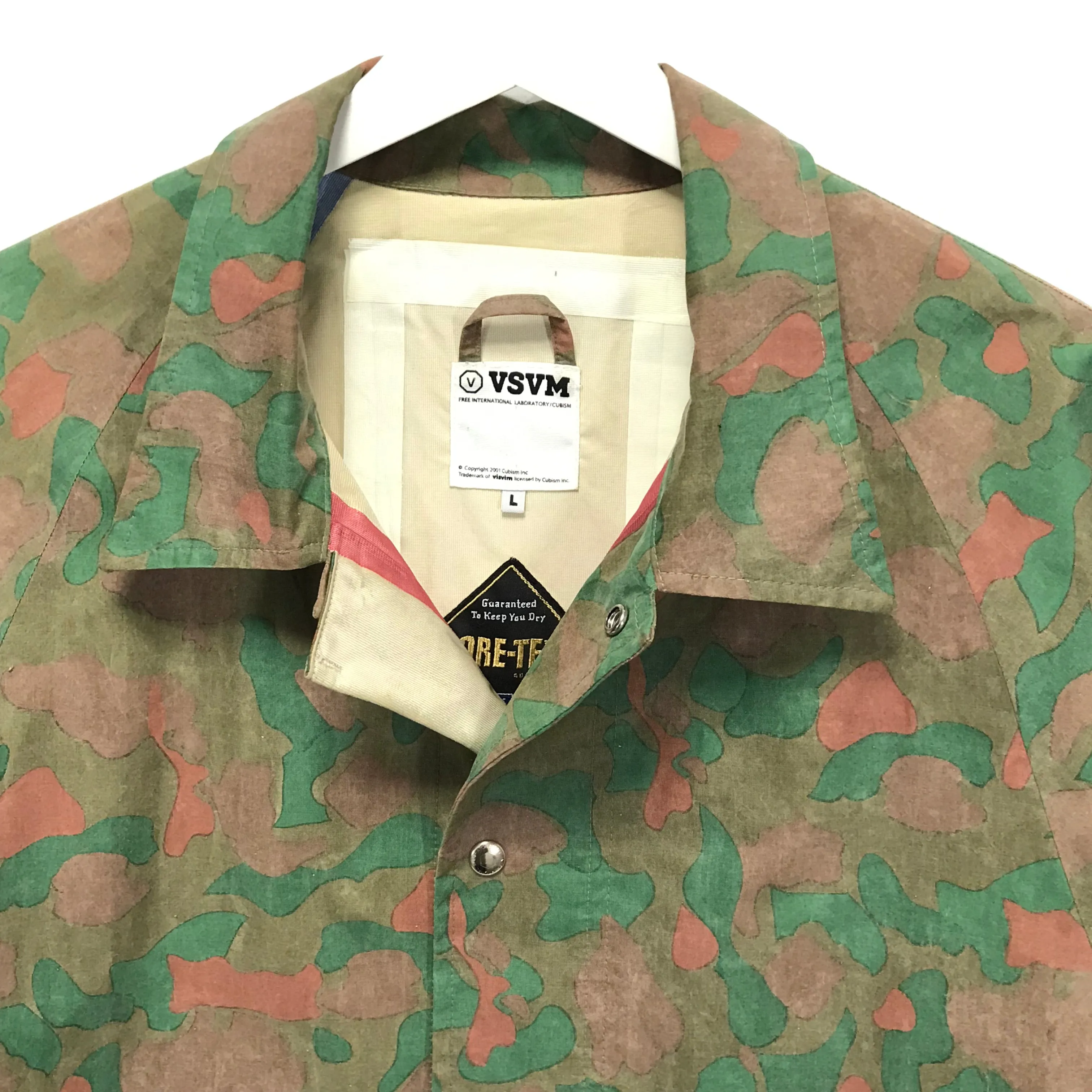 [L] VISVIM G Line Gore Tex Duck Camo Coaches Jacket