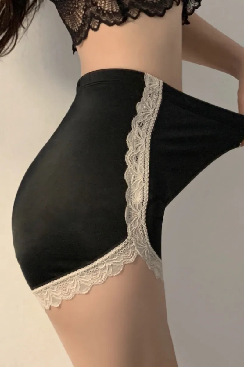 Lace stitched hip lifting Leggings  KF82575