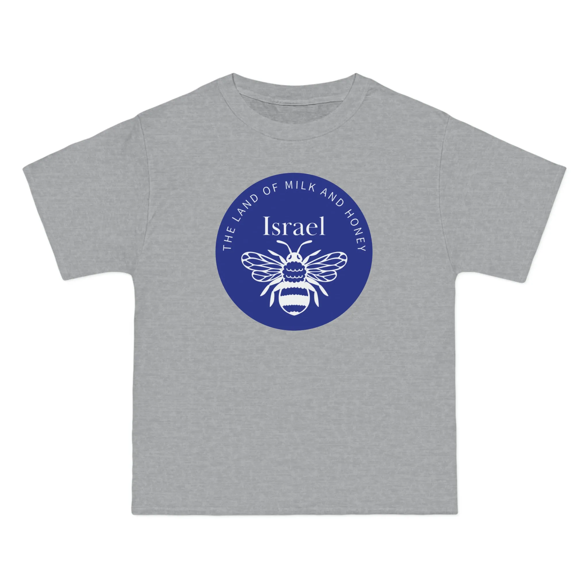 Land of Milk And Honey Solid Israel Blue Badge Beefy-T® Short-Sleeve T-Shirt