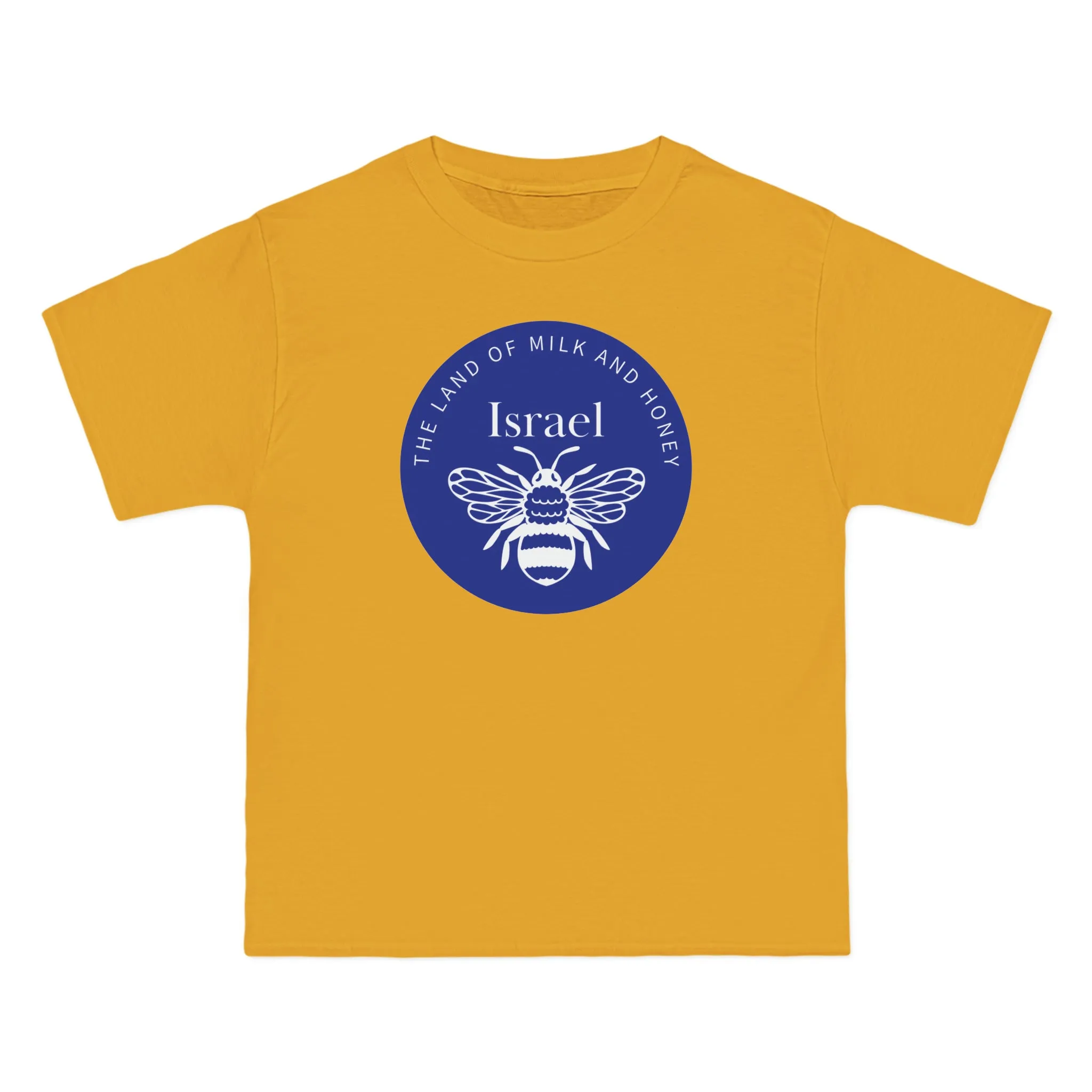 Land of Milk And Honey Solid Israel Blue Badge Beefy-T® Short-Sleeve T-Shirt