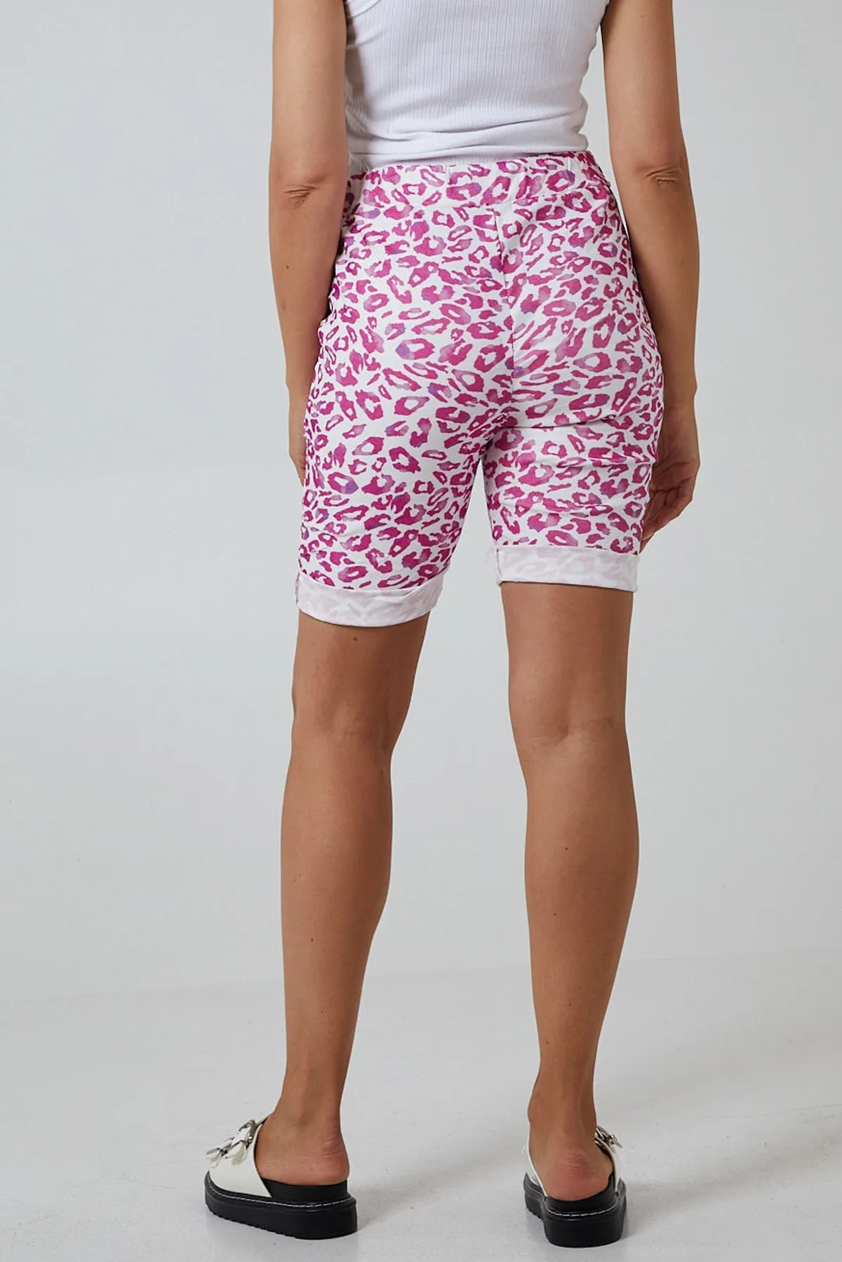 Leopard Print Super Stretch Shorts