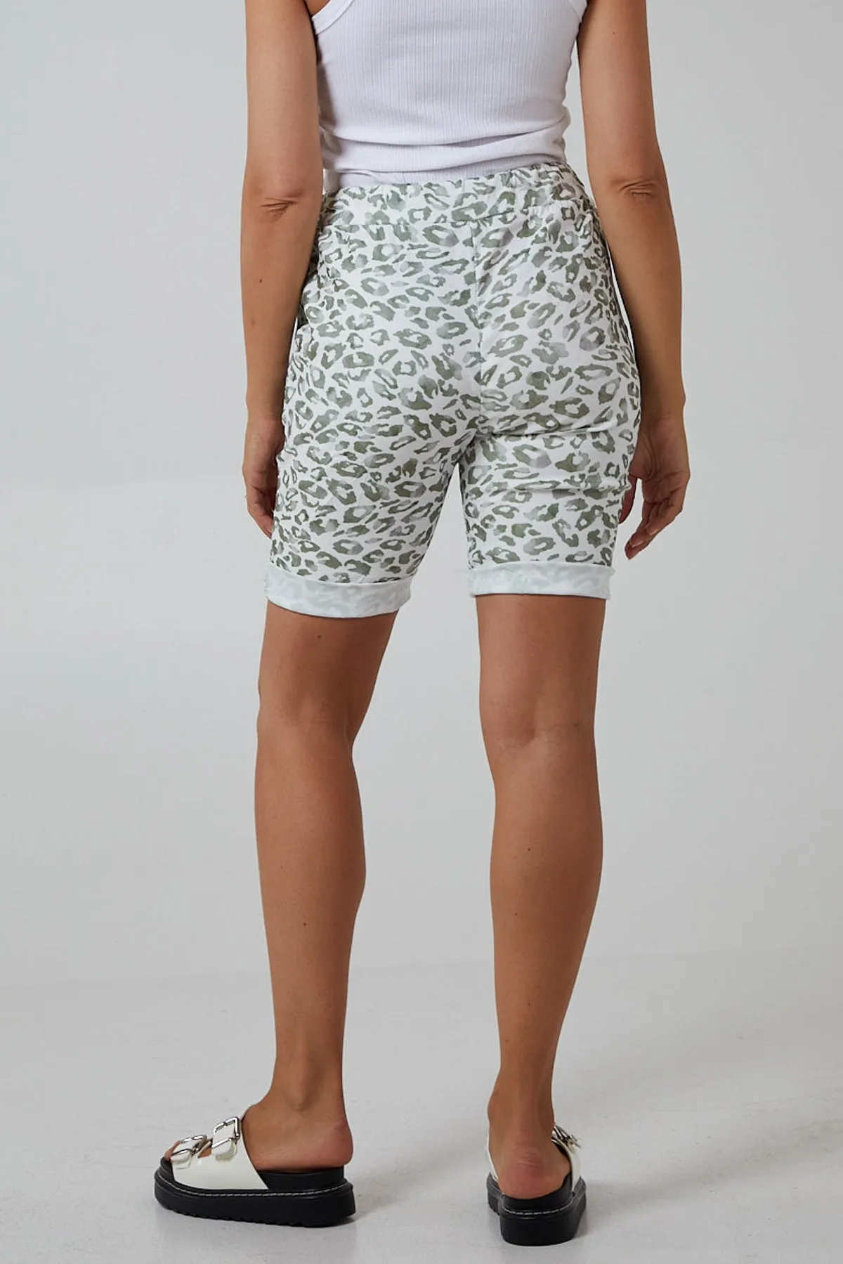 Leopard Print Super Stretch Shorts