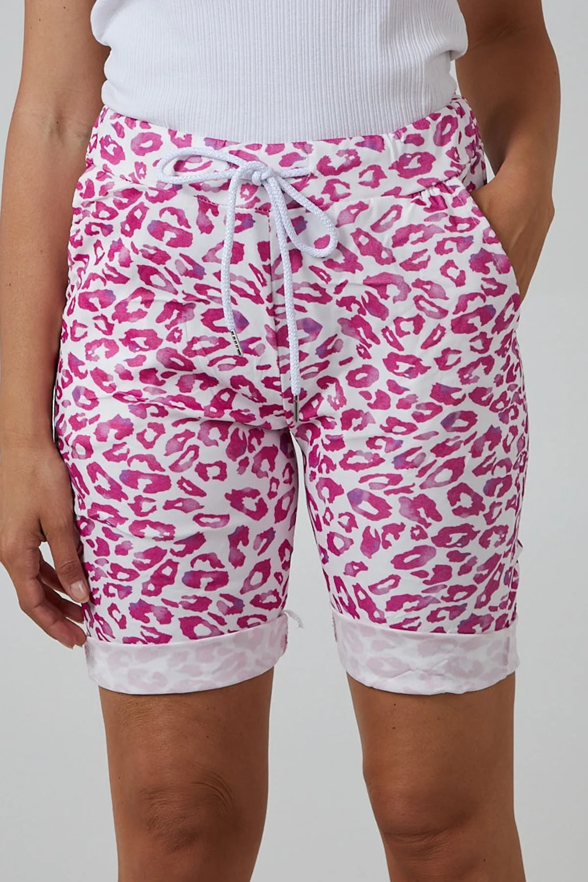 Leopard Print Super Stretch Shorts