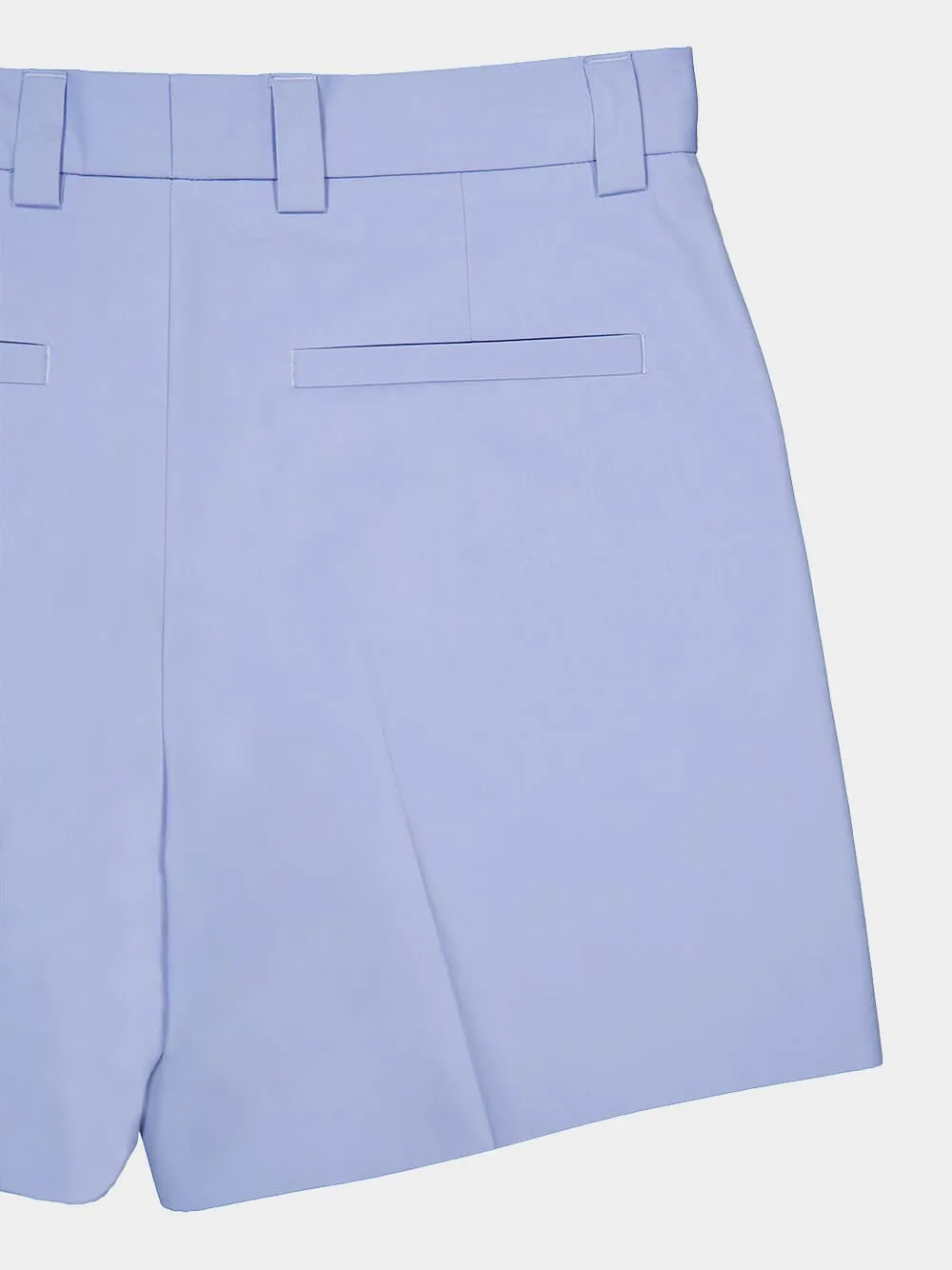 Light Blue Cotton Poplin Shorts