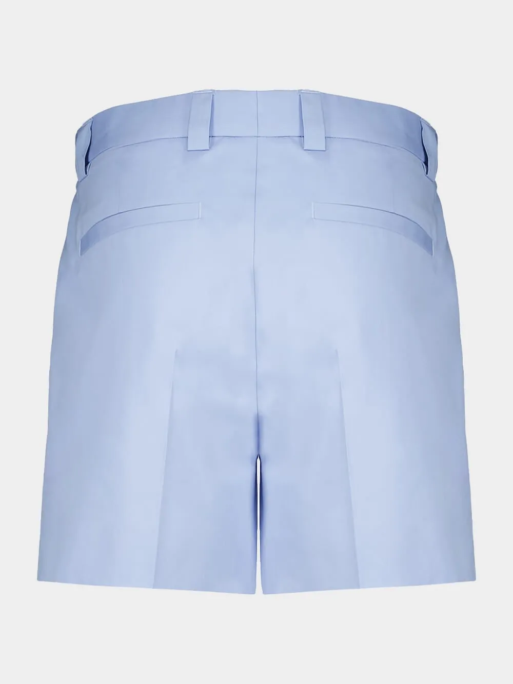 Light Blue Cotton Poplin Shorts