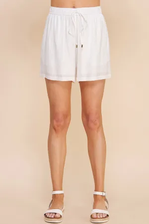 light textured drawstring shorts