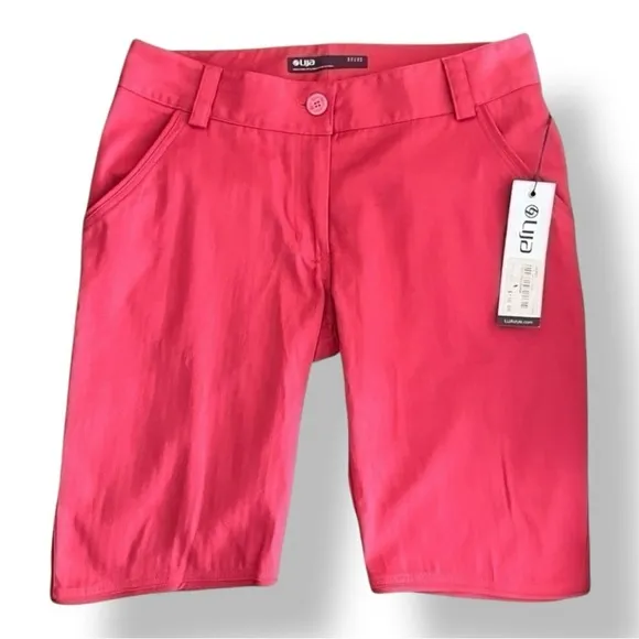 Lija Salsa Pink Bermuda Golf Shorts​​​​​​​​​​​​​​​​​​​​​​