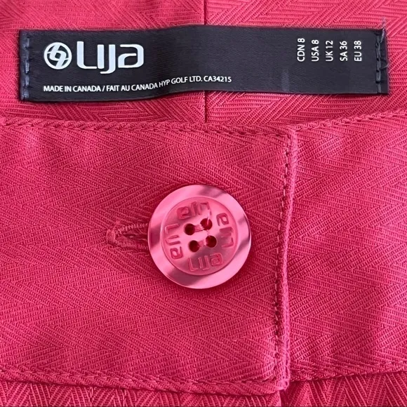 Lija Salsa Pink Bermuda Golf Shorts​​​​​​​​​​​​​​​​​​​​​​