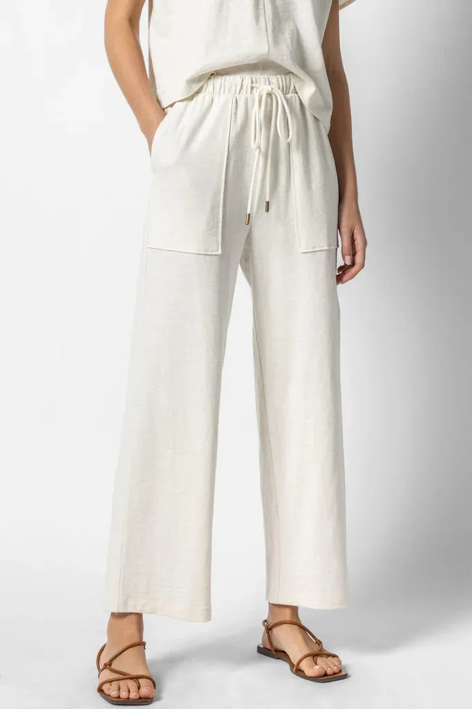 Lilla P.  ~  Cropped Pull On Pant - Ecru