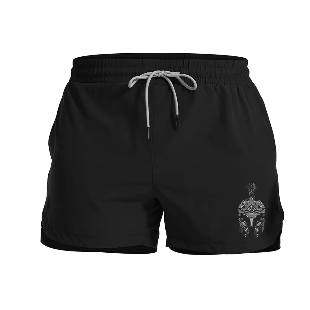 Line Spartan Helmet Graphic Shorts