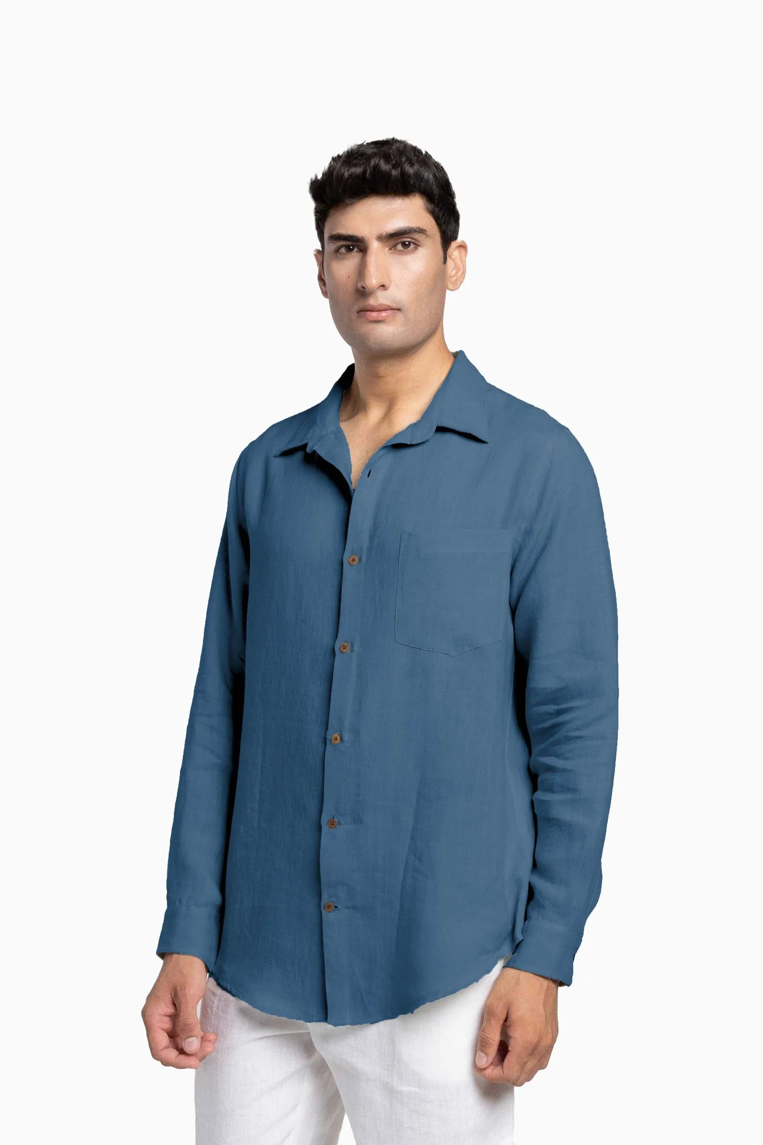 Linen Abel Shirt-Misty Lilac