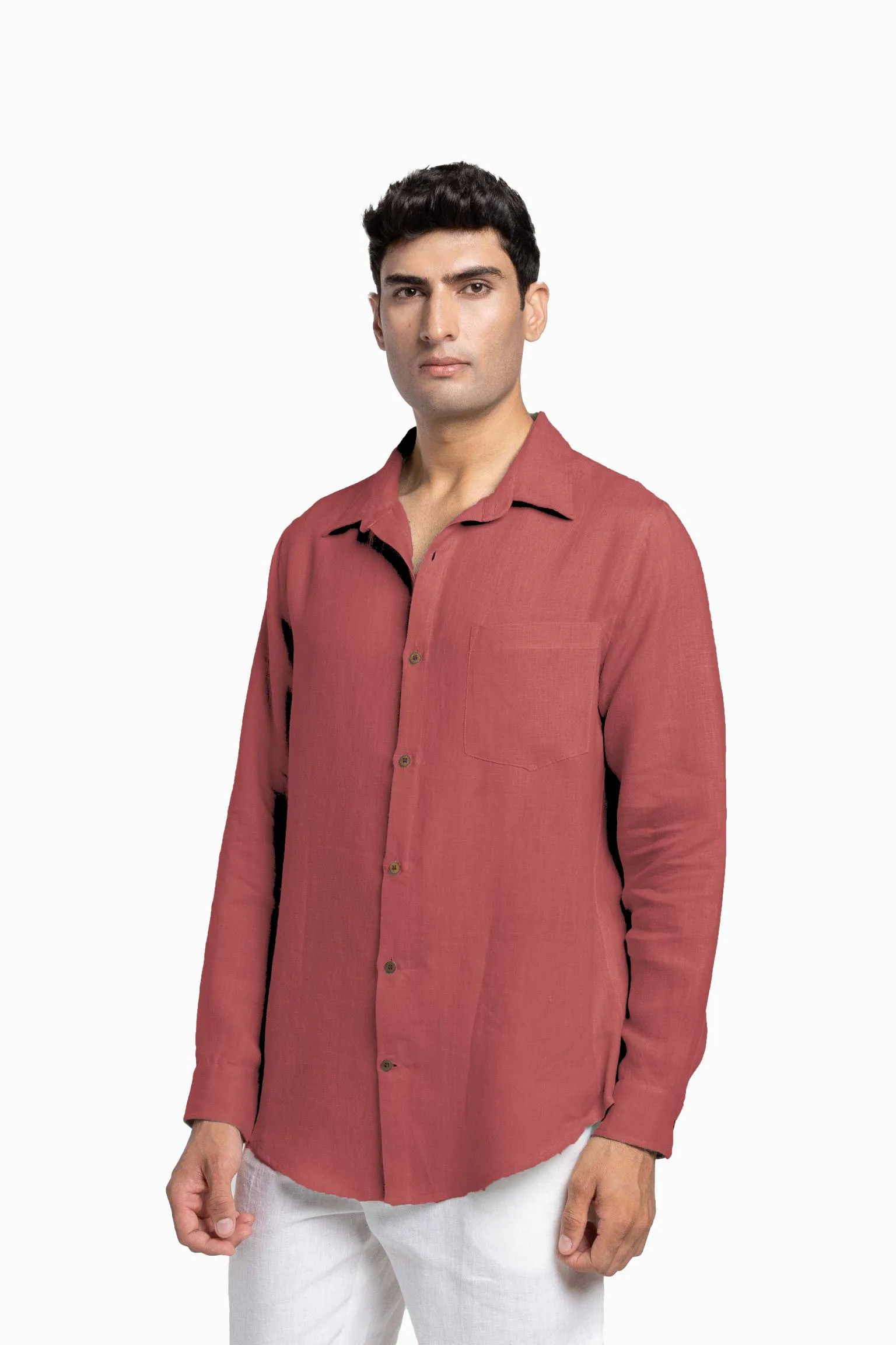 Linen Abel Shirt-Misty Lilac