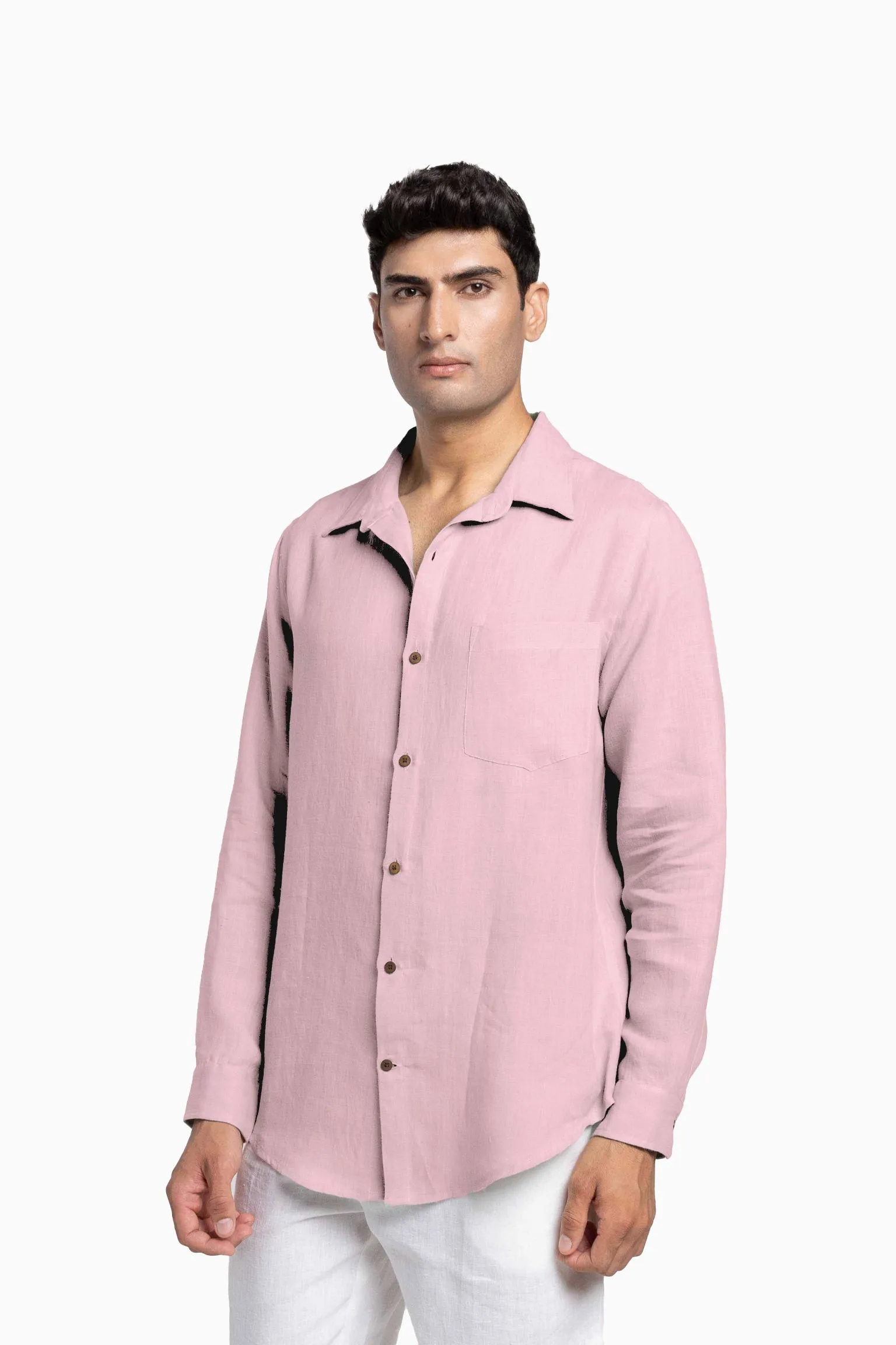 Linen Abel Shirt-Misty Lilac