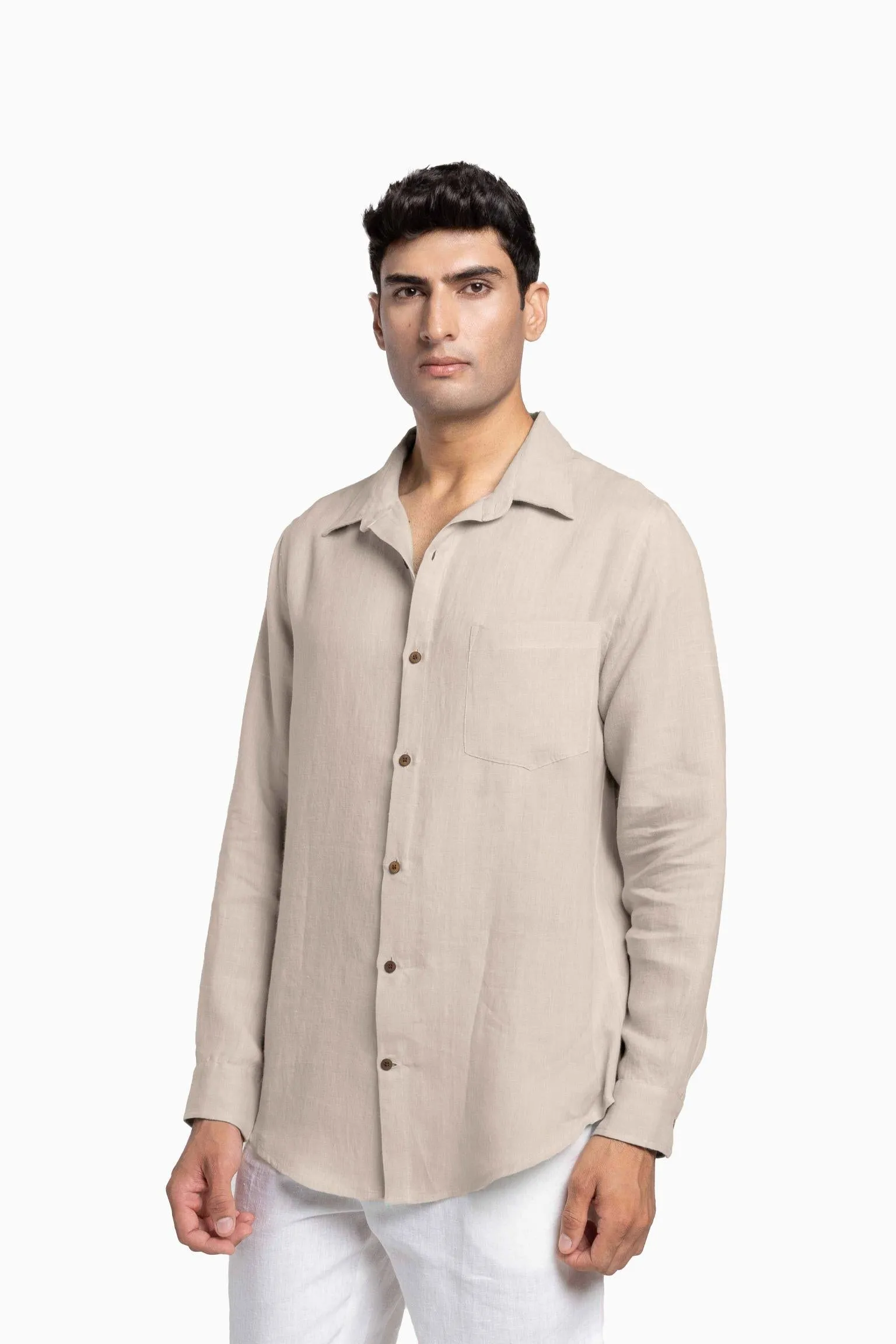Linen Abel Shirt-Misty Lilac