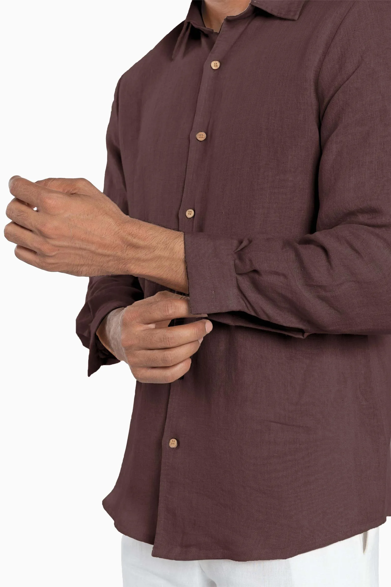 Linen Arlo Shirt-Midnight Green