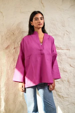 Linen Cerise Shirt