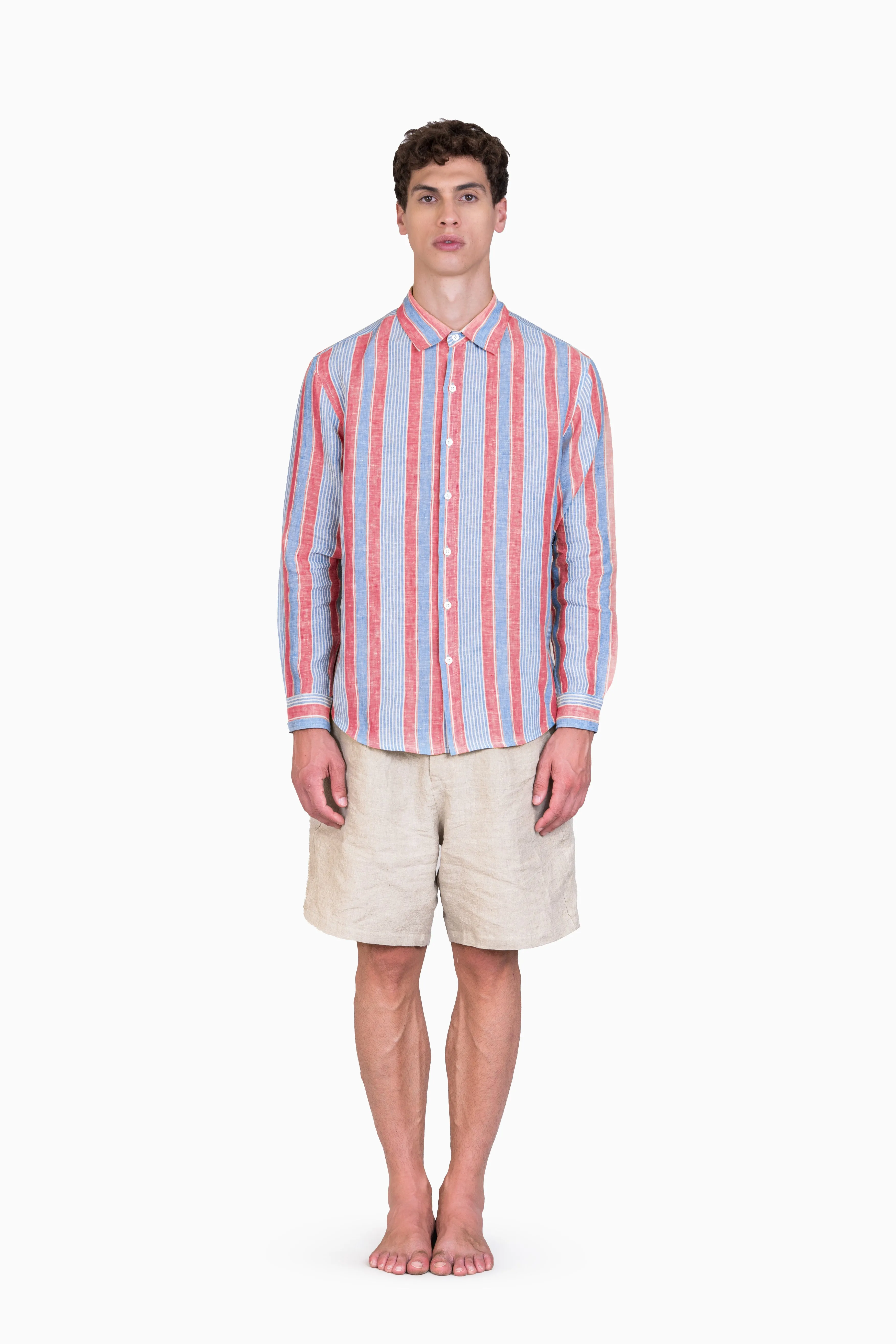 Linen Daryl Shirt-Vern Green