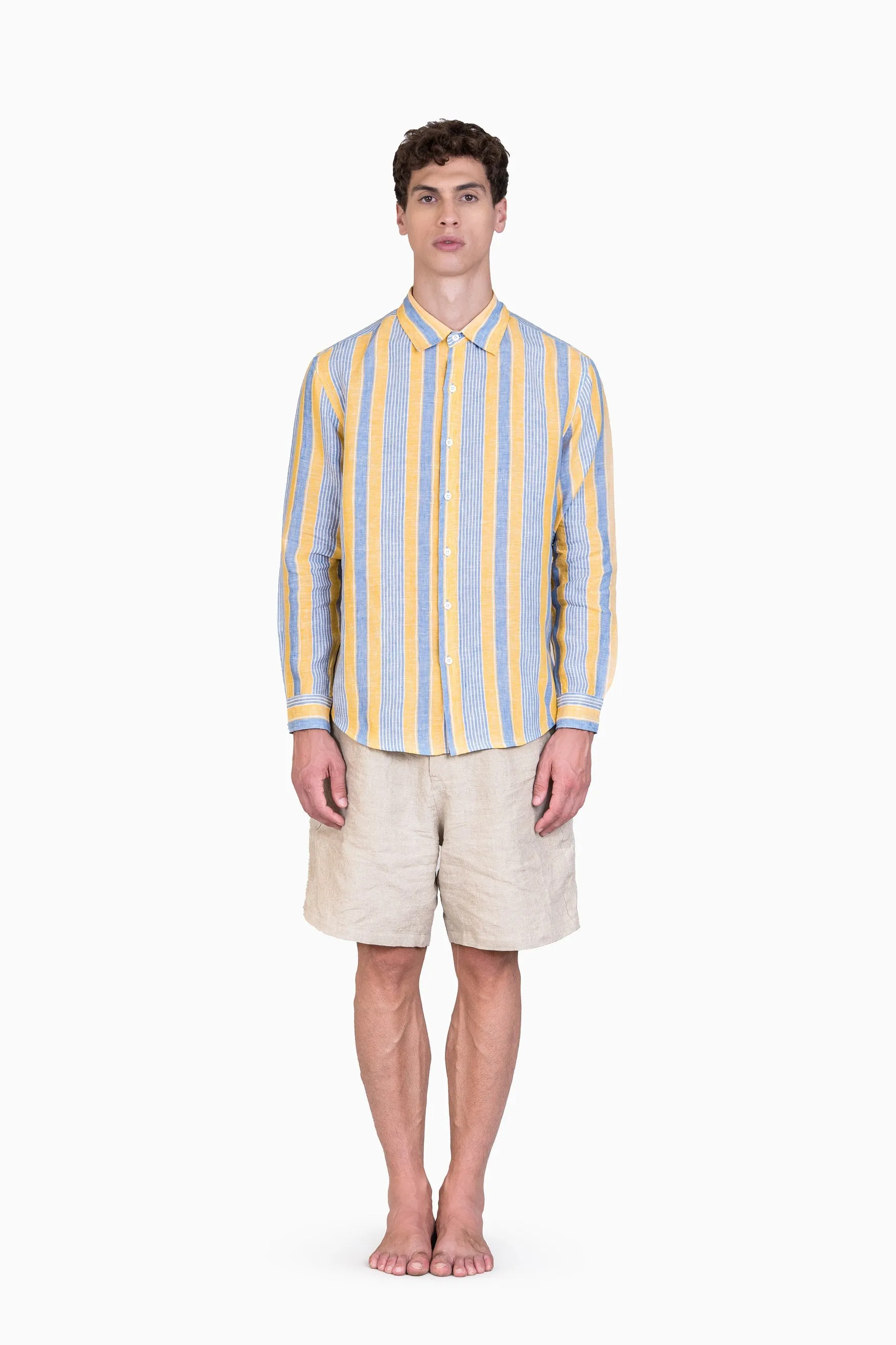 Linen Daryl Shirt-Vern Green