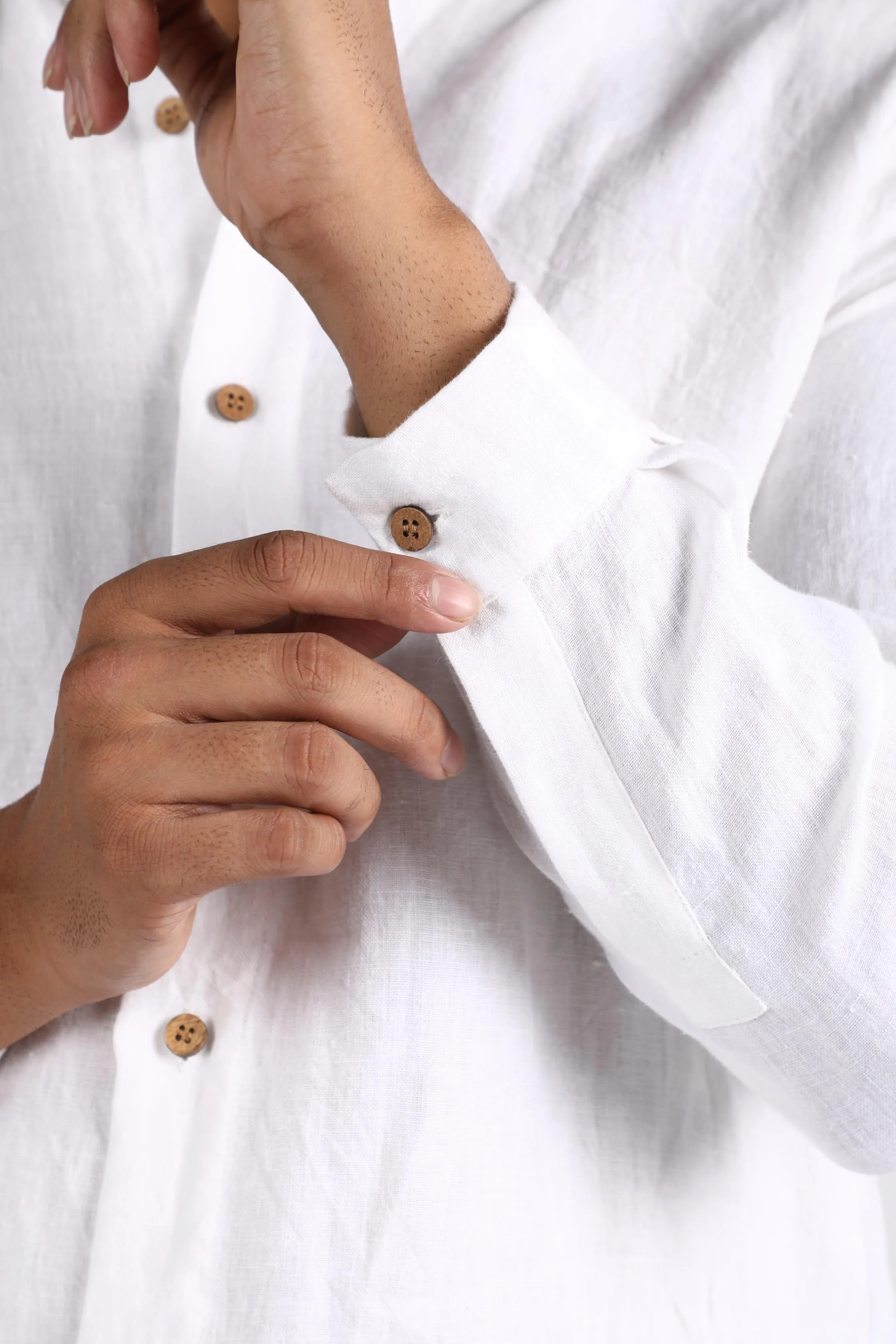 Linen Drake Shirt-Muted Mocha