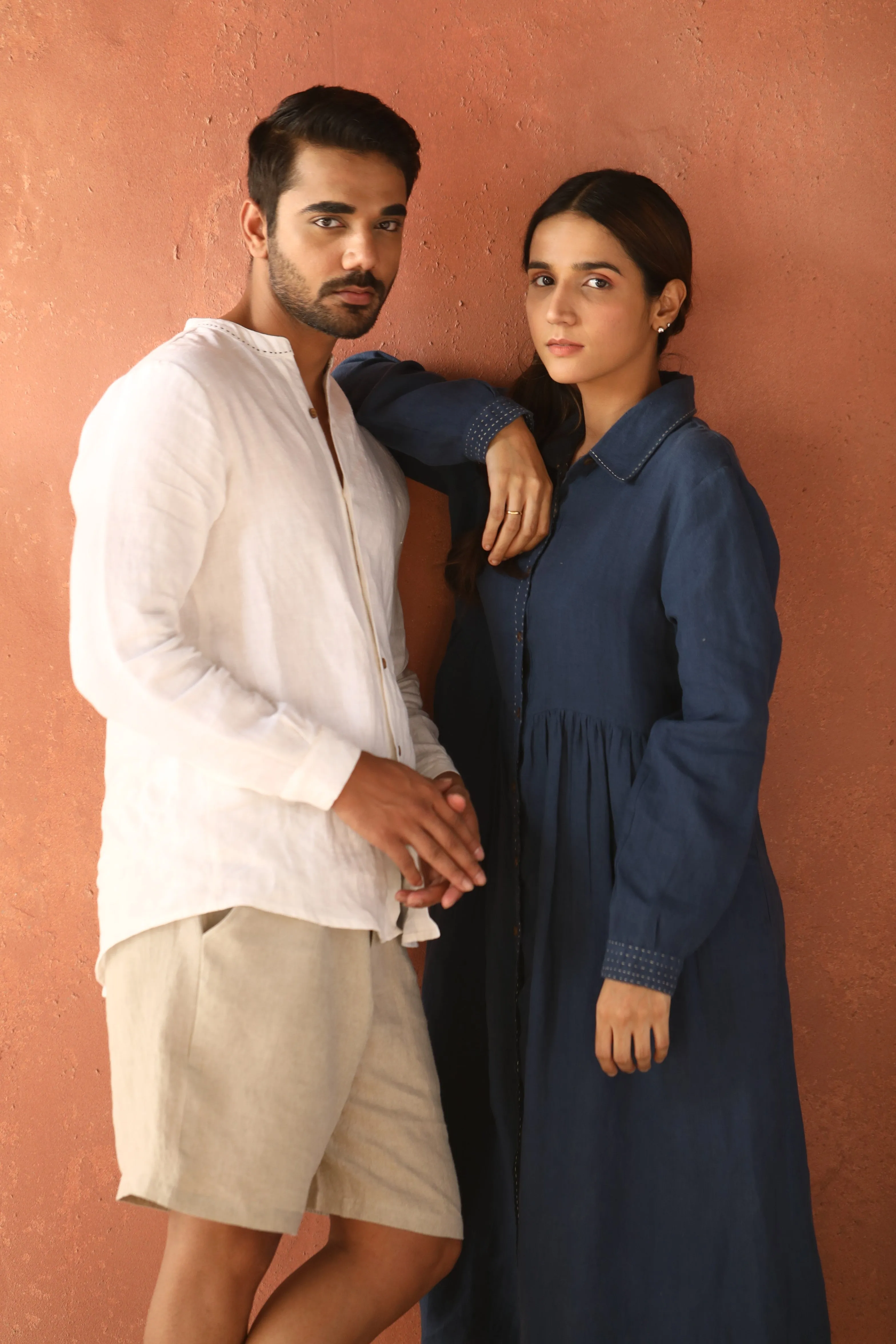 Linen Drake Shirt-Muted Mocha