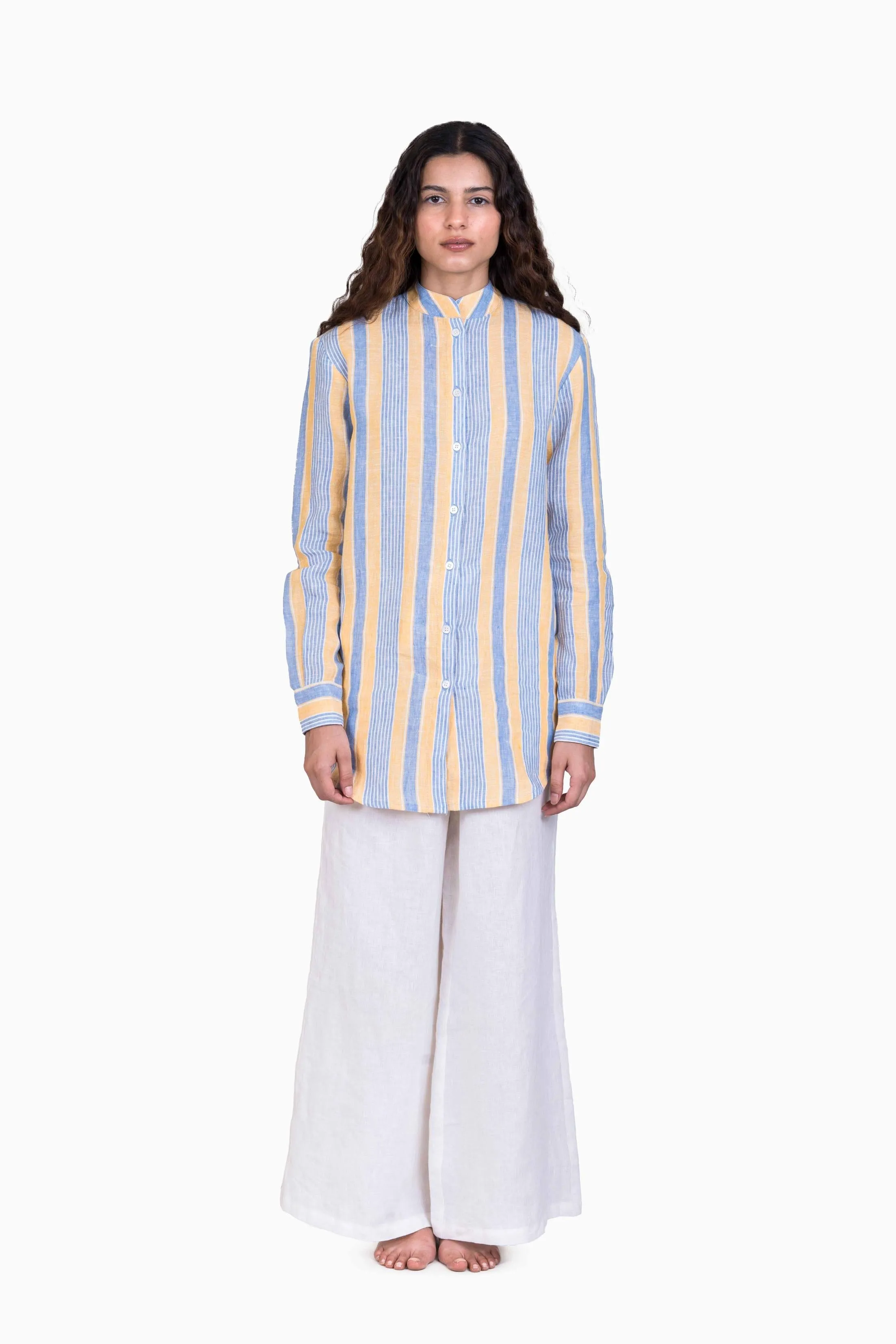 Linen Noelle Shirt-Vern Red