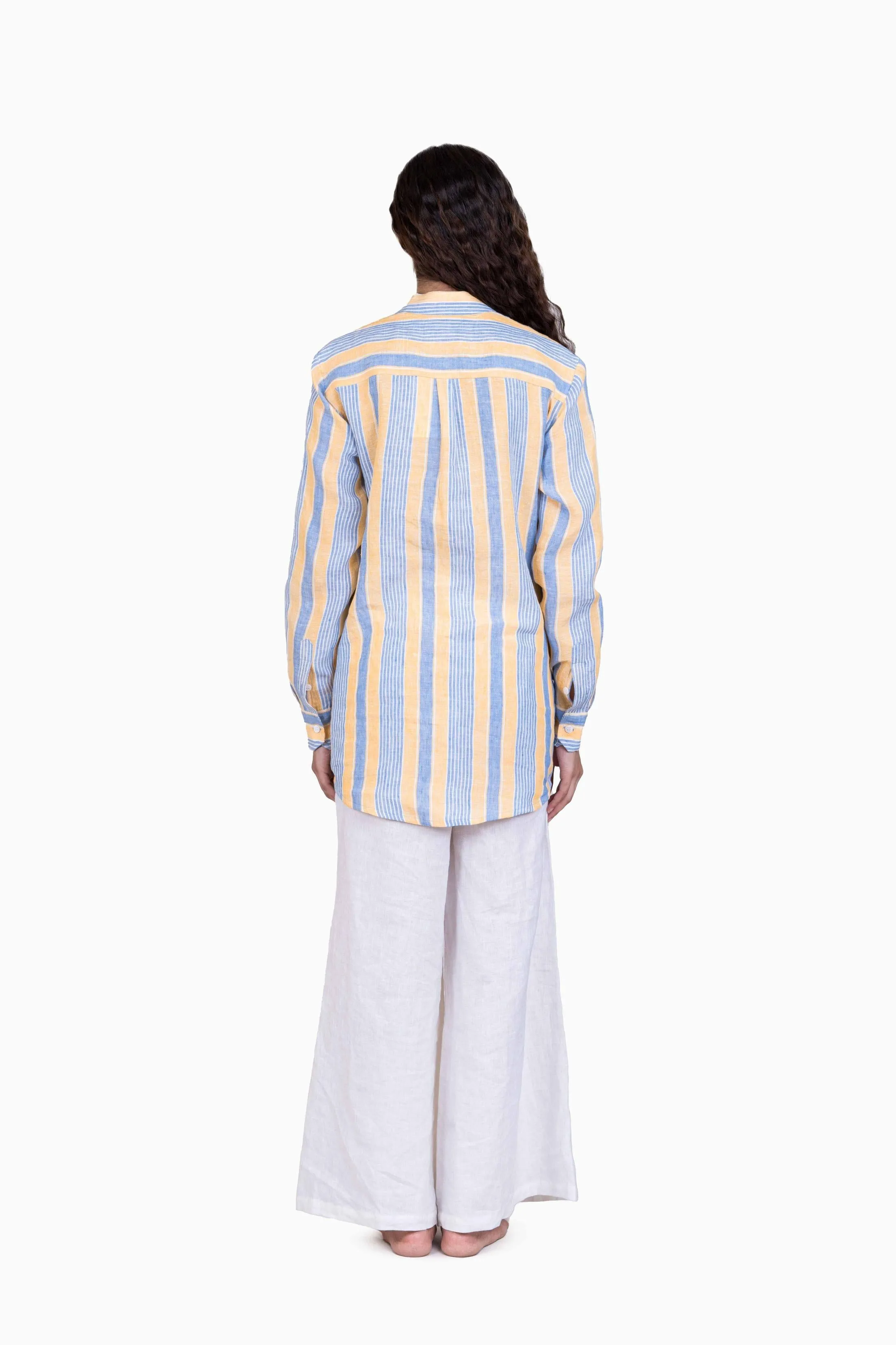 Linen Noelle Shirt-Vern Red