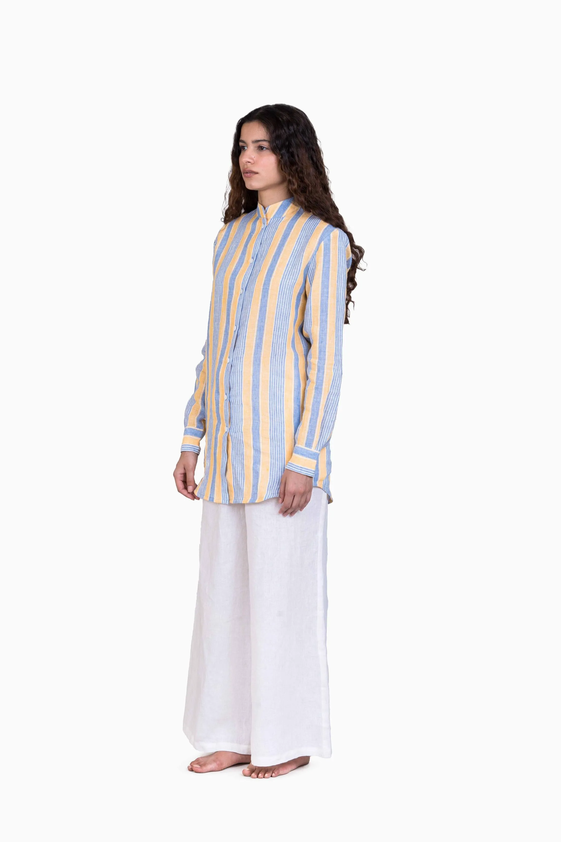 Linen Noelle Shirt-Vern Red