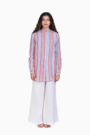 Linen Noelle Shirt-Vern Red