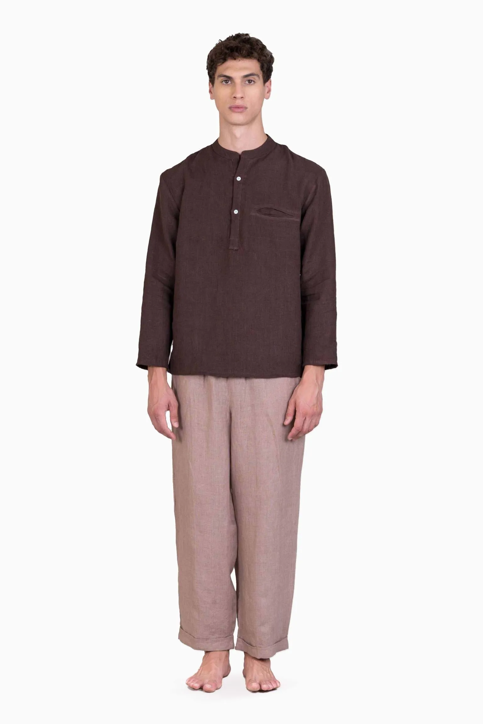 Linen Terran Shirt-Petal Pink