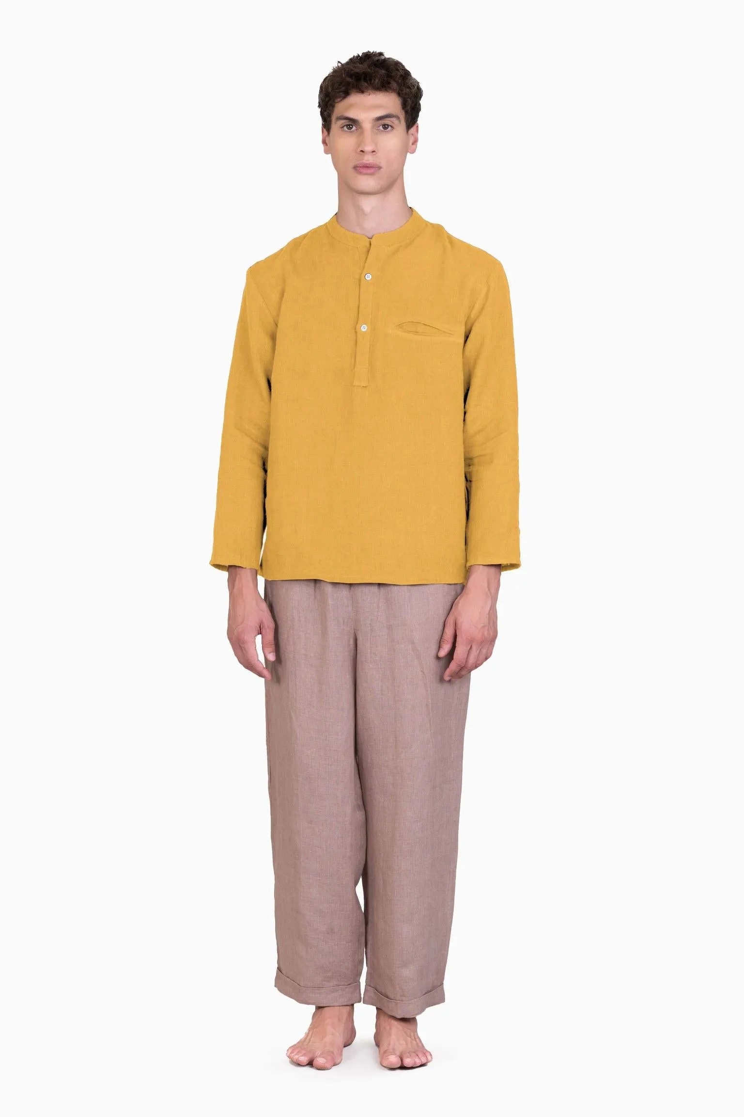 Linen Terran Shirt-Petal Pink