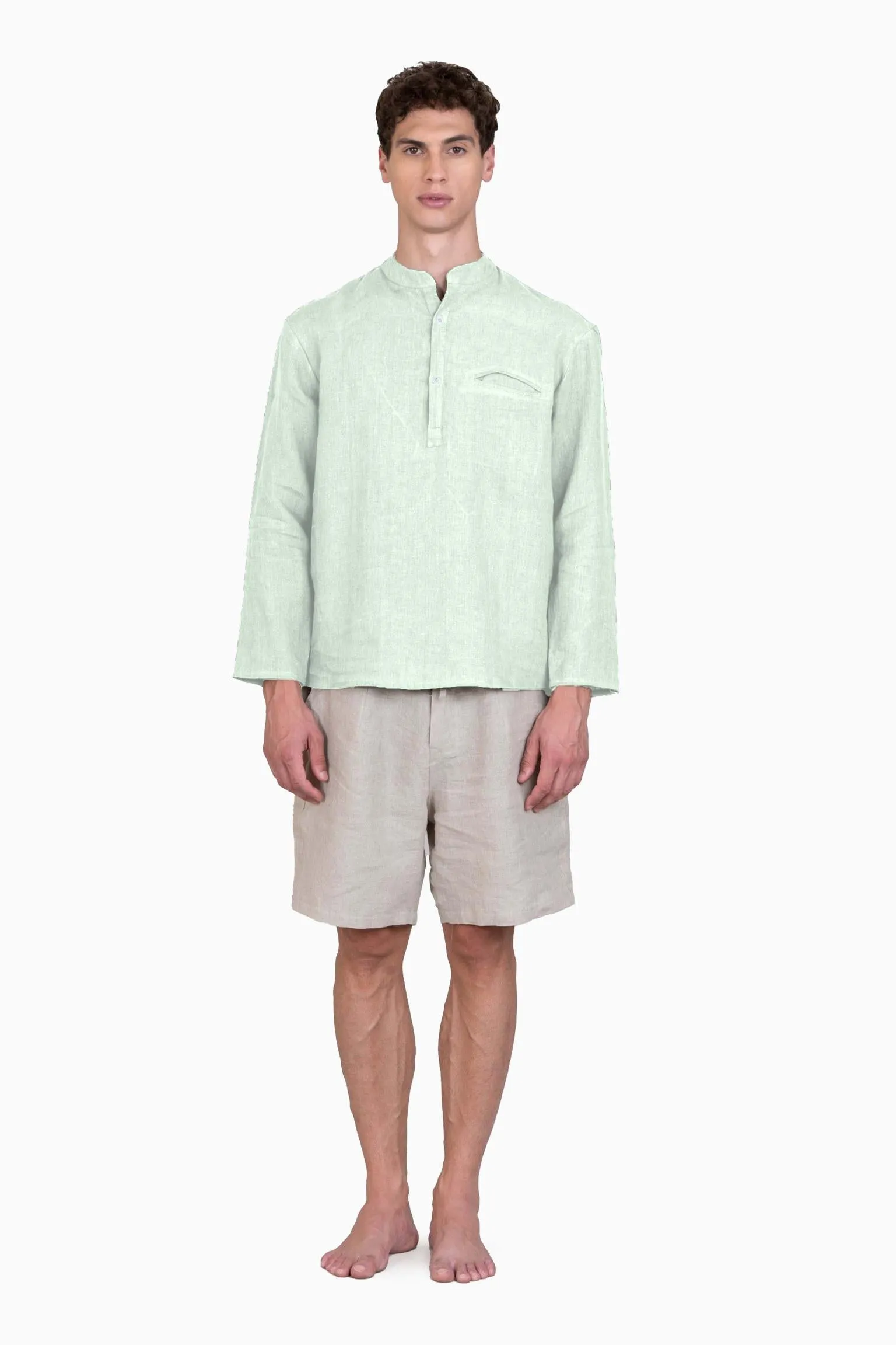 Linen Terran Shirt-Petal Pink
