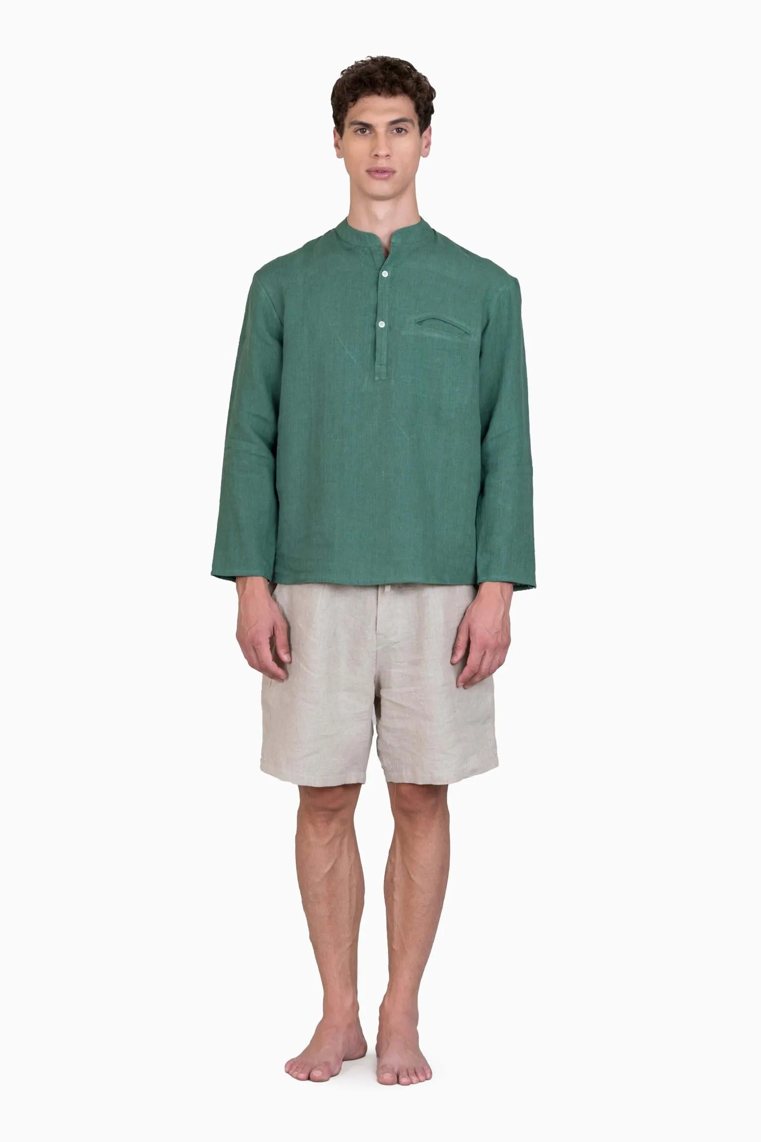 Linen Terran Shirt-Petal Pink