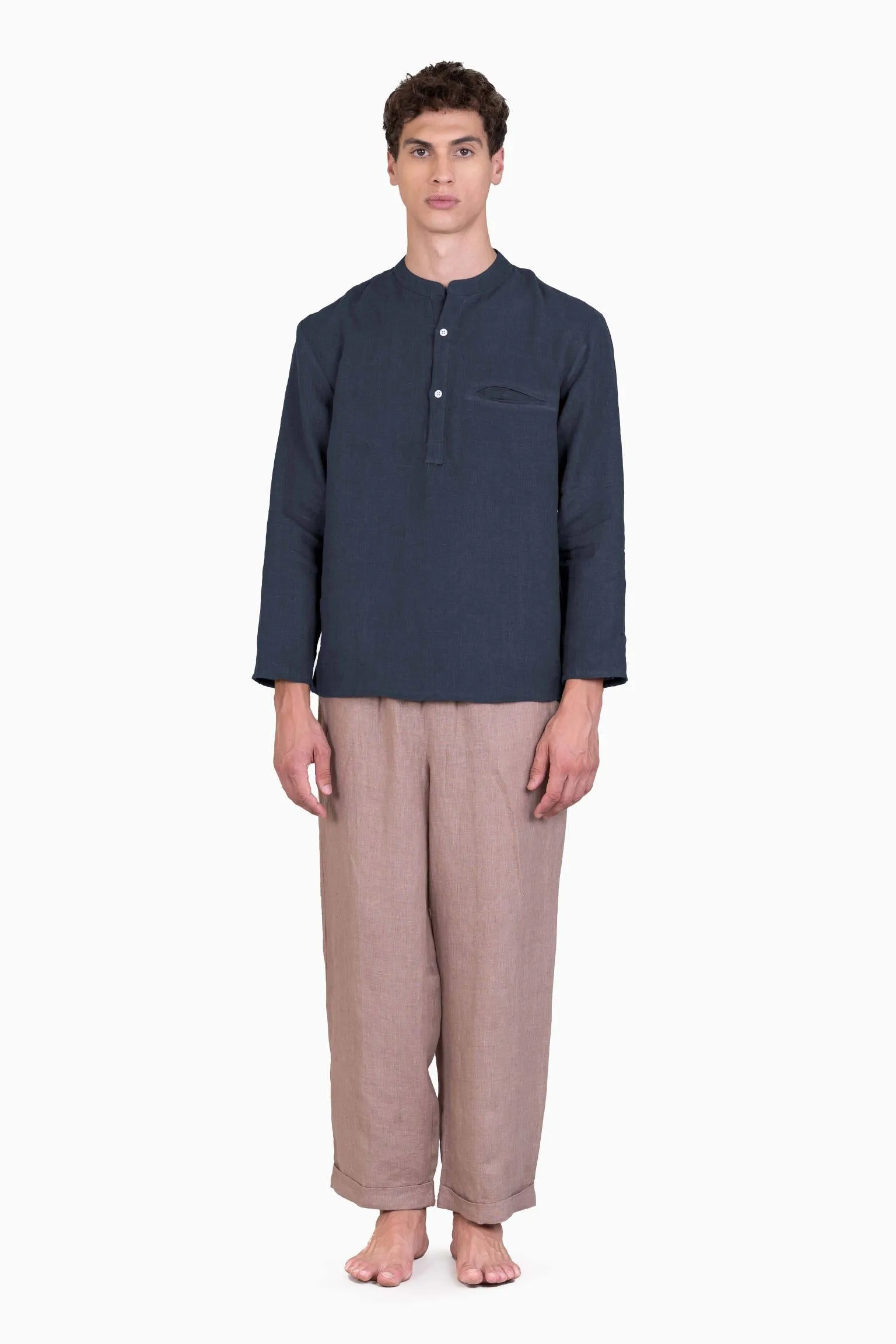 Linen Terran Shirt-Petal Pink