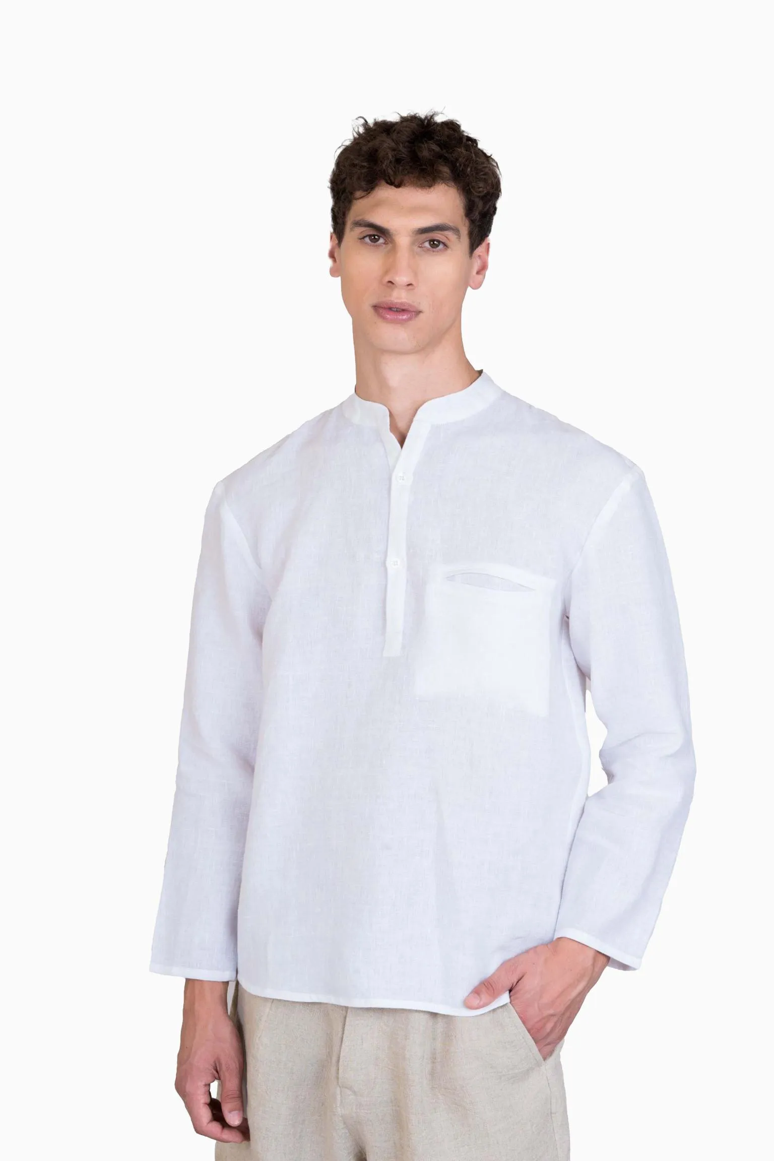 Linen Terran Shirt-Petal Pink