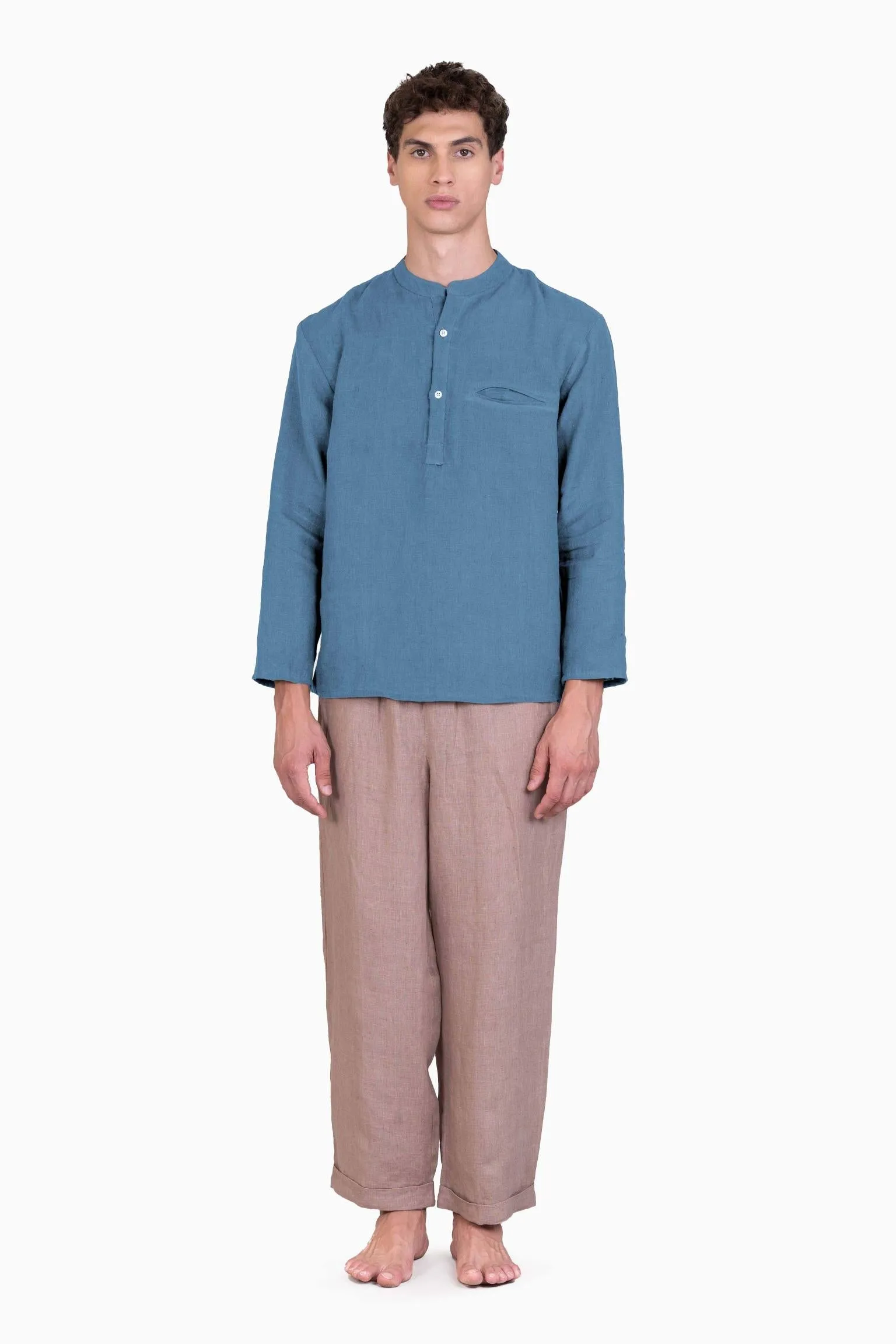 Linen Terran Shirt-Petal Pink